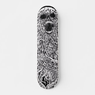 Black And White Skull Tentacle Art Skateboard