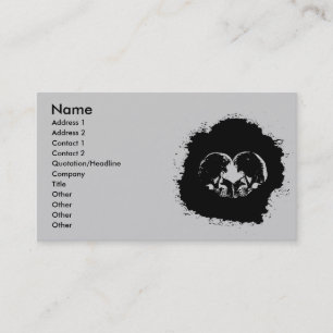 black and white skulls business card