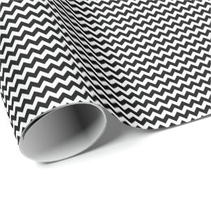 Black and White Small Chevron Wrapping Paper