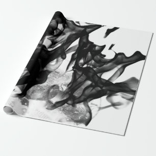 Black and White Smoke Wrapping Paper