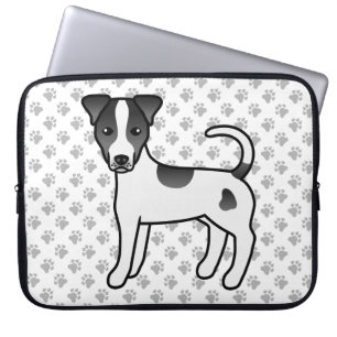 Black And White Smooth Coat Parson Russell Terrier Laptop Sleeve