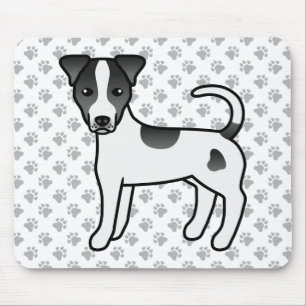 Black And White Smooth Coat Parson Russell Terrier Mouse Mat