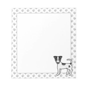Black And White Smooth Coat Parson Russell Terrier Notepad