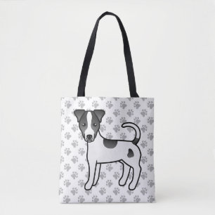 Black And White Smooth Coat Parson Russell Terrier Tote Bag
