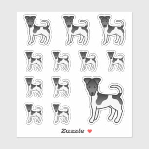 Black And White Smooth Fox Terrier Cartoon Dogs