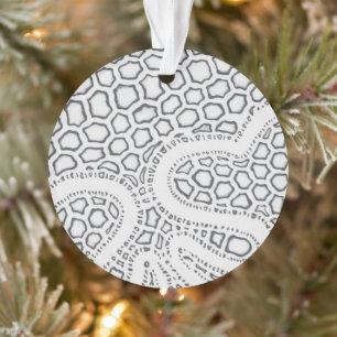 Black and White Snake Scale Ornament
