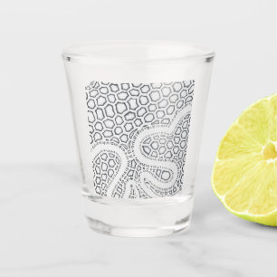 Black and White Snake Scale Shot Glass