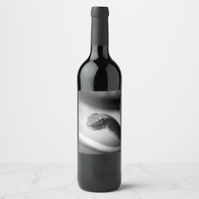 Black and White Snake Wine Label (Front)