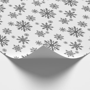 Black and White Snowflake  2 Wrapping Paper