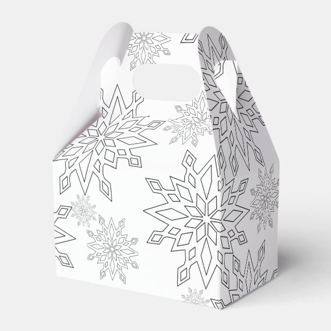 Black and white snowflake gift box (Front Side)