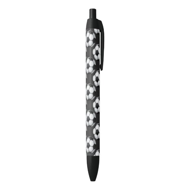 Black and White Soccer Ball Pattern Ink Pen (Bottom (Vertical))