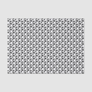 Black and White Soccer Ball Tissue Paper