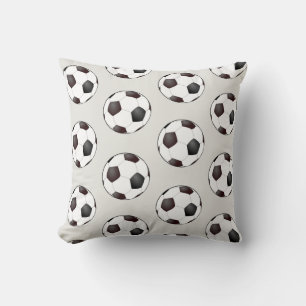 Black And White Soccer Football Ball Cushion