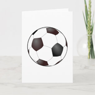 Black And White Soccer Football Ball Greeting Card