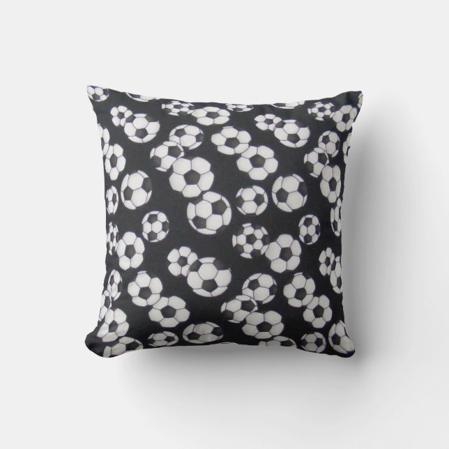 Black and white Soccer Pillow Ball (Front)