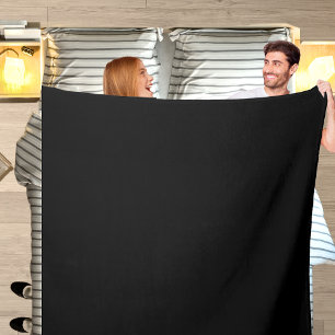 black and white solid colour  Bedspread Fleece Blanket