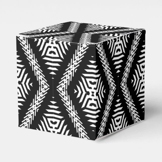 Black And White South Pacific Tattoo Favour Box (Front Side)