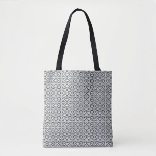 Black and White Spanish Style Tiles Tote Bag
