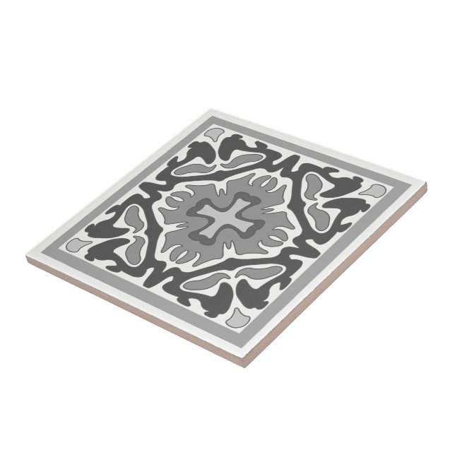 Black and White Spanish Tile (Side)