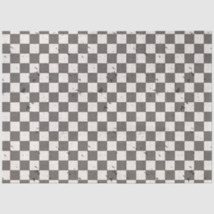 Black and White Speckled Check Decoupage Paper