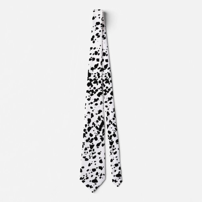 Black and White Speckles Tie (Front)