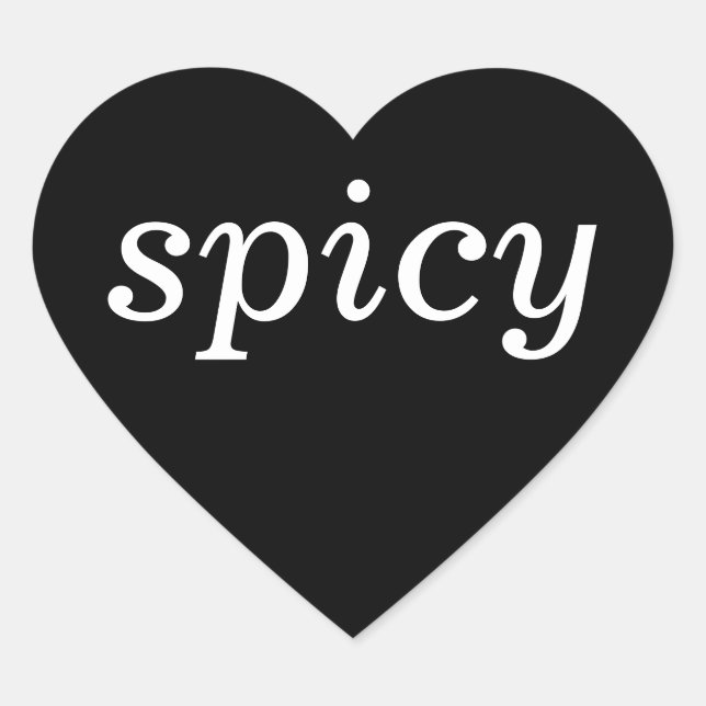 Black and White Spicy Sticker (Front)