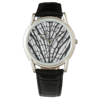 Black and white spiderweb, Spider silk texture Watch