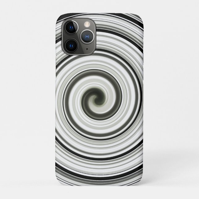 Black and white spiral Case-Mate iPhone case (Back)