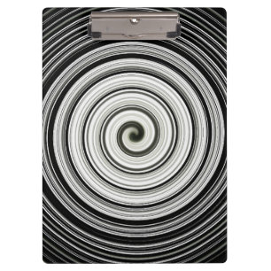 Black And White Spiral Clipboard