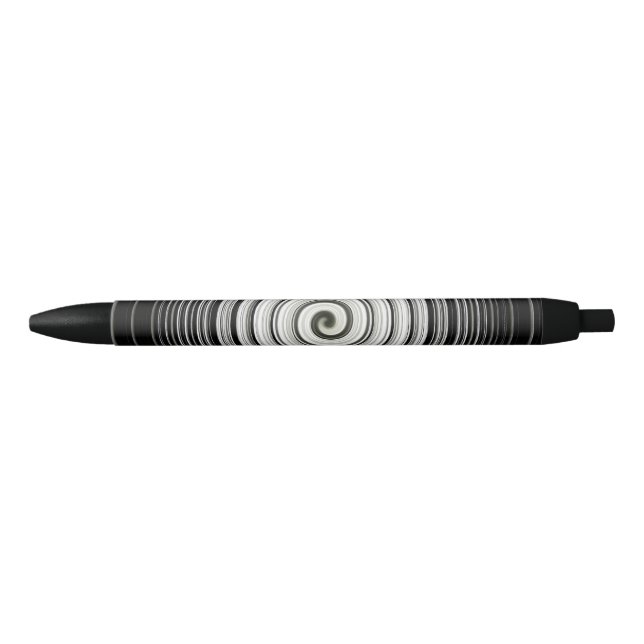 Black and white spiral ink pen (Front)