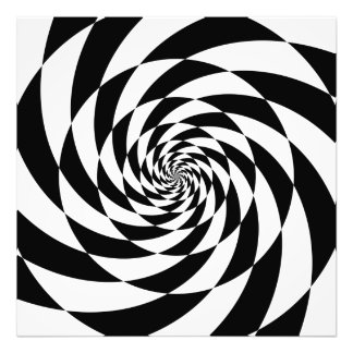 Black and White Spiral Photo Print