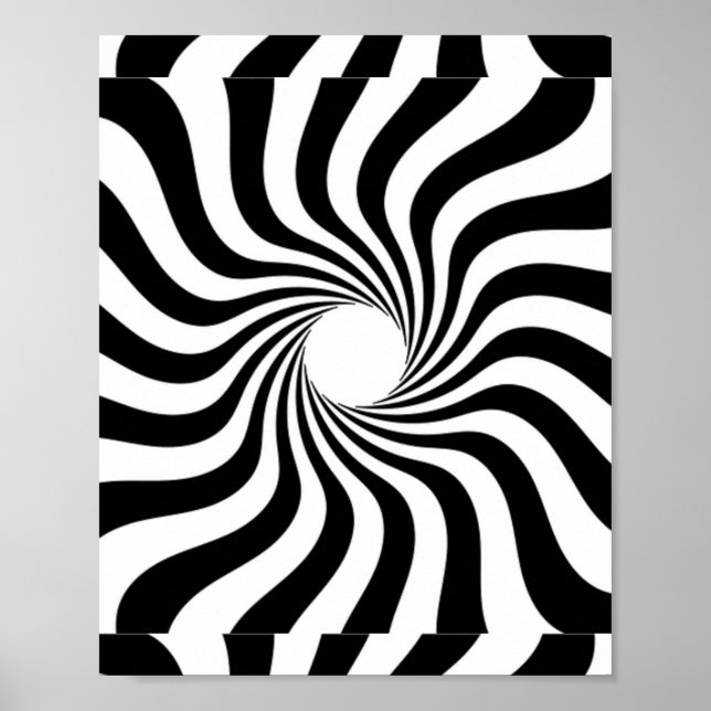 Black and white spiral print (Front)