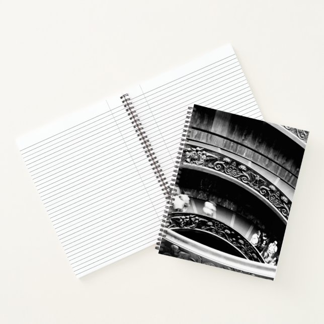 Black and White Spiral Staircase Notebook (Inside)