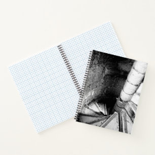 Black and White Spiral Staircase Spiral Notebook