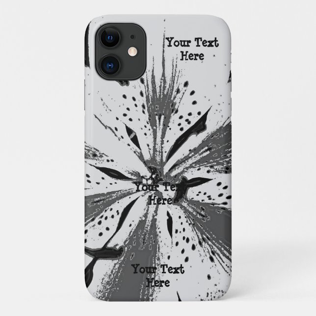 black and white splashes abstract street art style Case-Mate iPhone case (Back)
