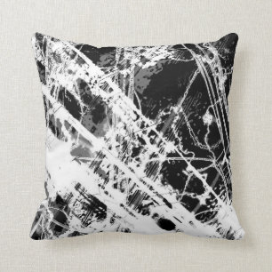 Black and White Splatter Cushion