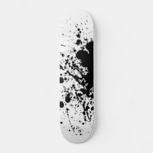 black and white splatter skate board (Front)