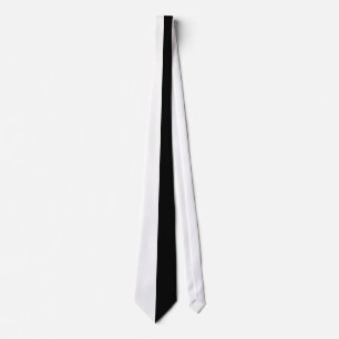 Black and White Split Colour Tie