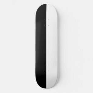 Black and White Split Skateboard Deck