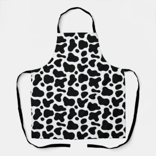 black and white spots, cow pattern apron