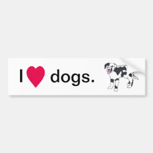 Black and White Spotted Dog Bumper Stickers
