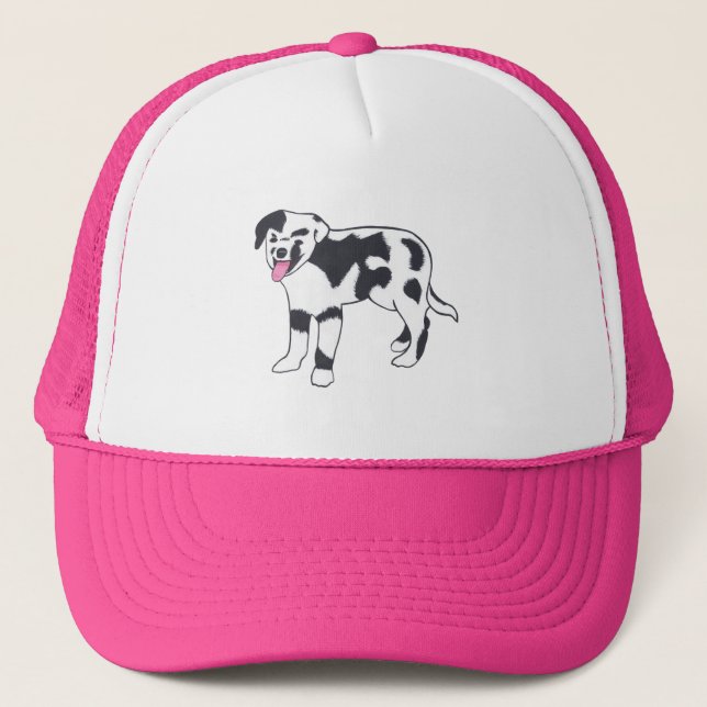 Black and White Spotted Dog Hats (Front)