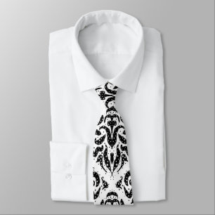 Black And White Spotted Wet Fish Abstract Art Tie