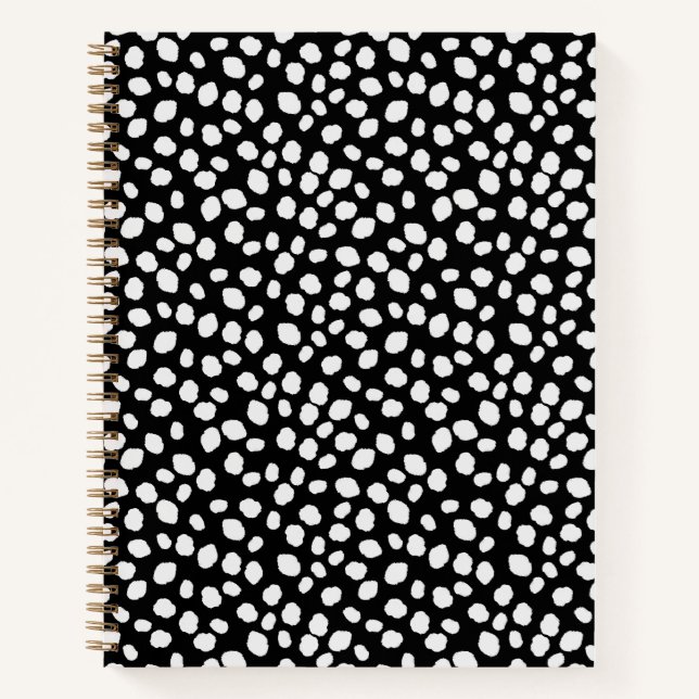 Black and white spotty pattern notebook (Front)