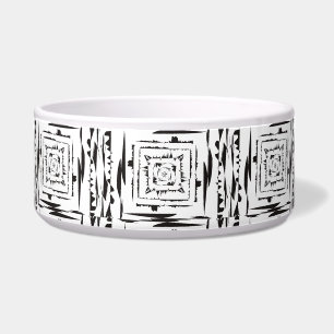 Black and White Square Abstract Pattern