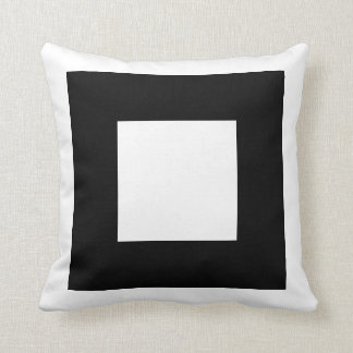 Black and White Square Design. Cushion