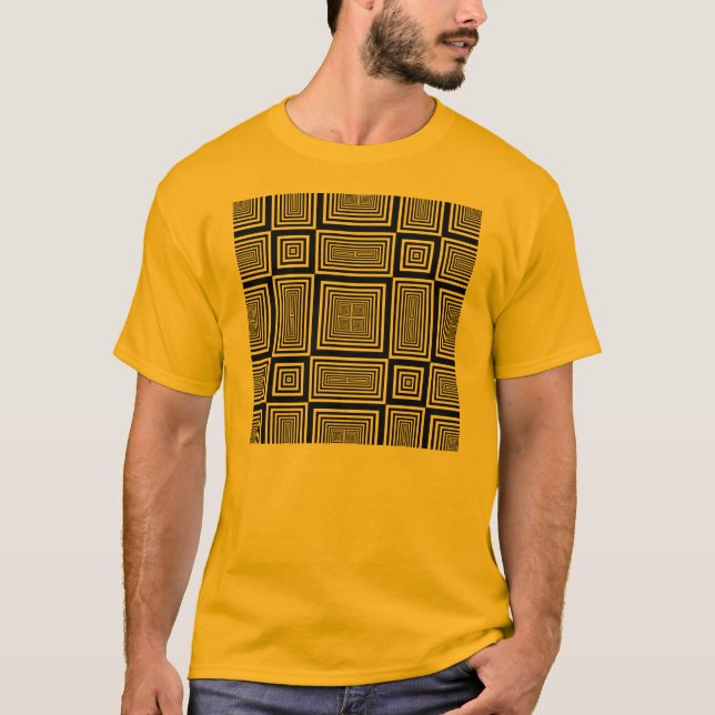 black and white square pattern T-Shirt (Front)