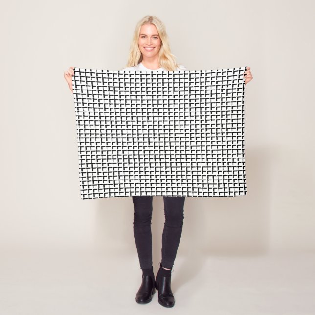 Black and White Squares Blanket (In Situ)