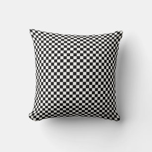 Black and White Squares Cushion