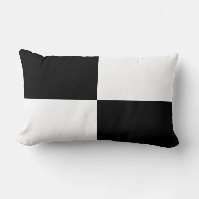 Black and White Squares Decorator Pillow (Front)